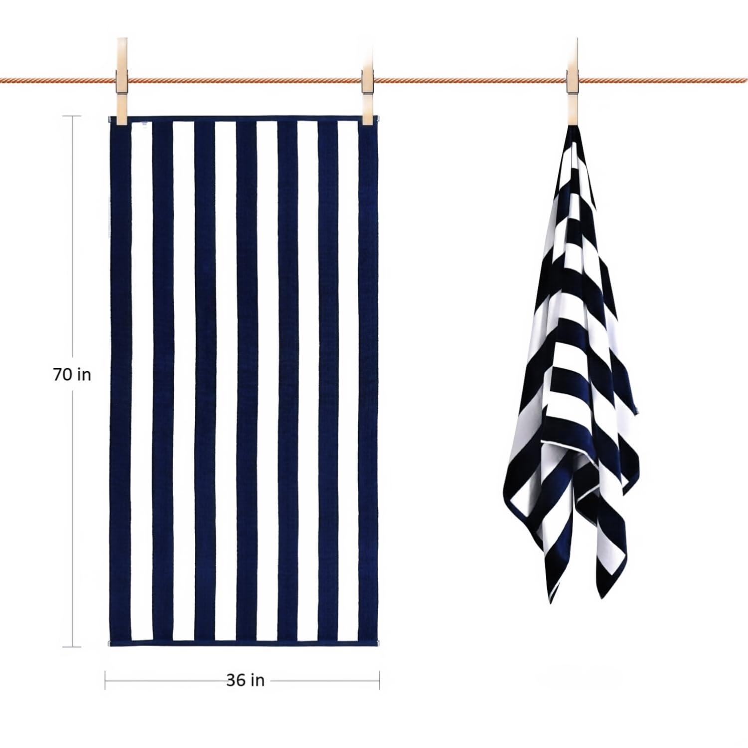 LULUHOME ultra-absorbent towel dries you quickly at the beach or pool.