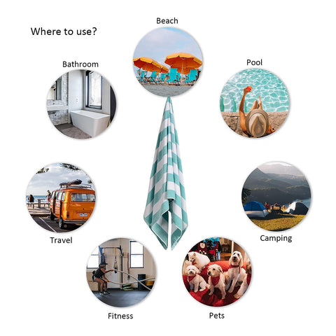 LULUHOME ultra-absorbent soft towel for poolside and spa-like drying.