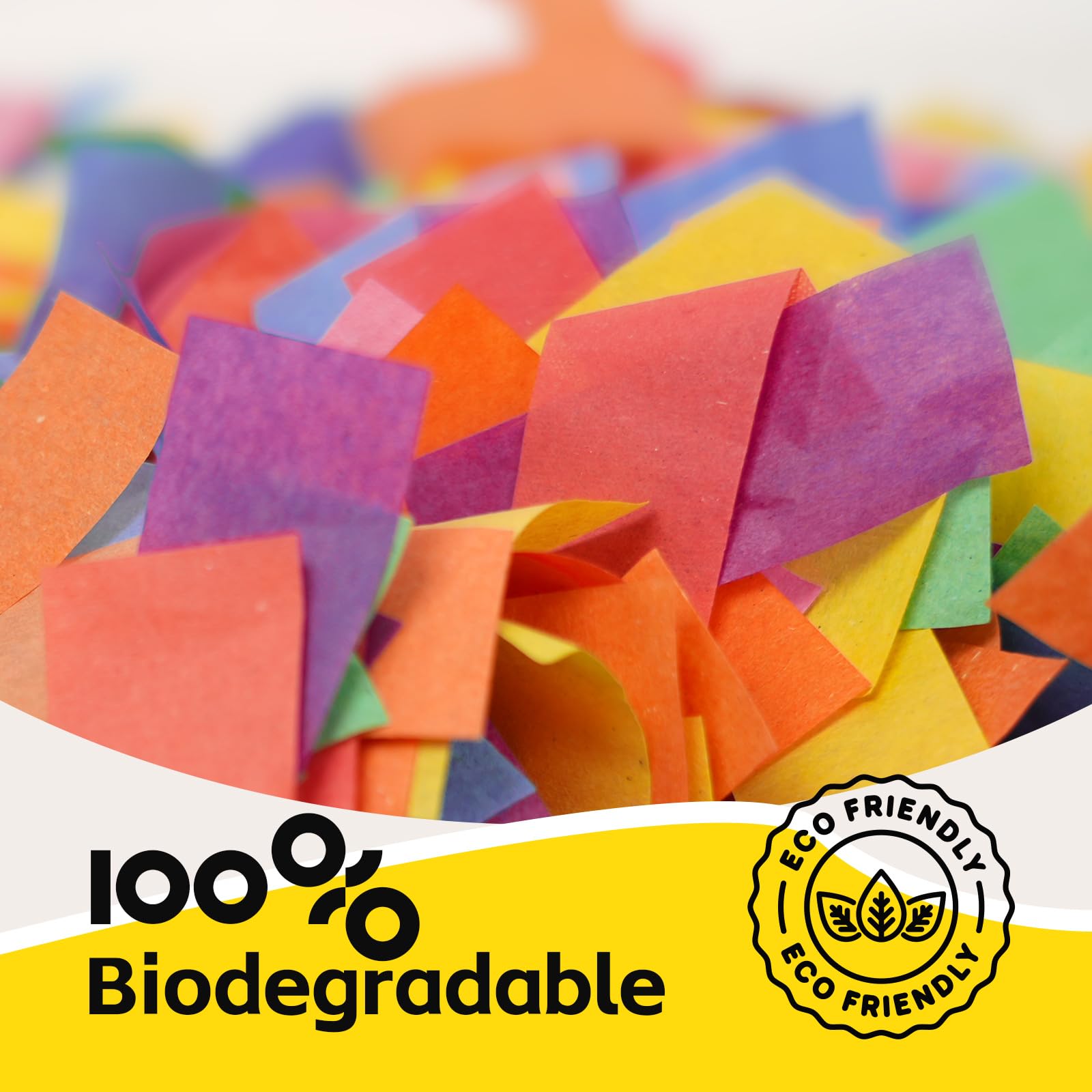 LUMAFIZZ confetti cannons with internal safety net ensure safe indoor use.
