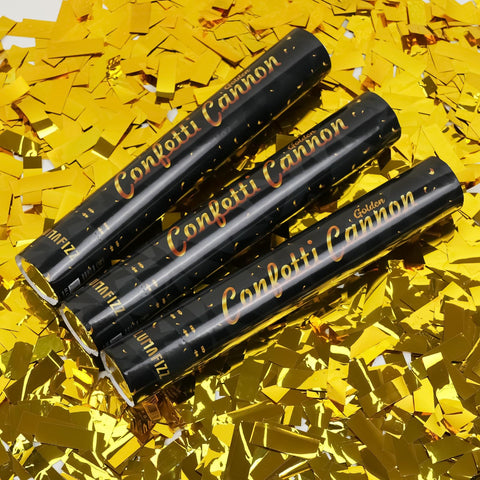 Lumafizz gold confetti 200g fill creates a spectacular, longer-lasting burst.