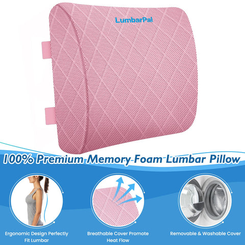 LumbarPal breathable mesh cover keeps the back cool during long use