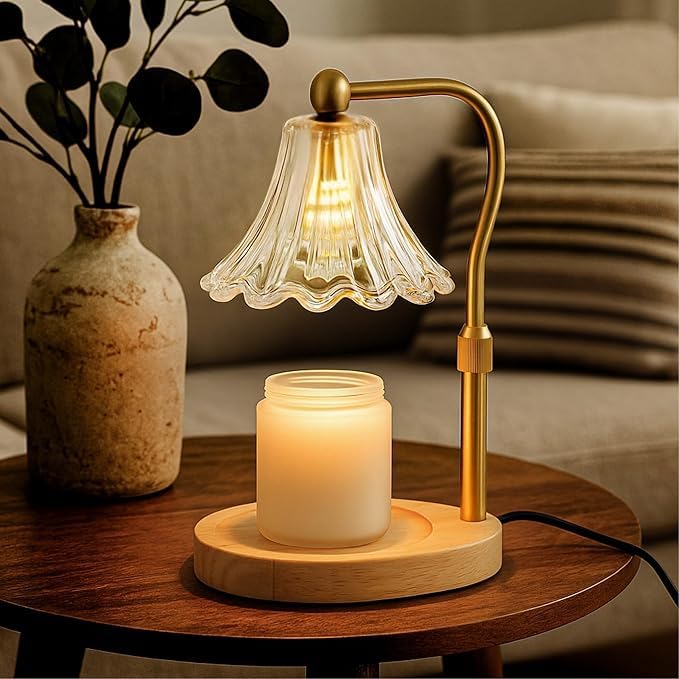 Lumenblush Candle Warmer Lamp magnolia shade for even scent diffusion in rooms