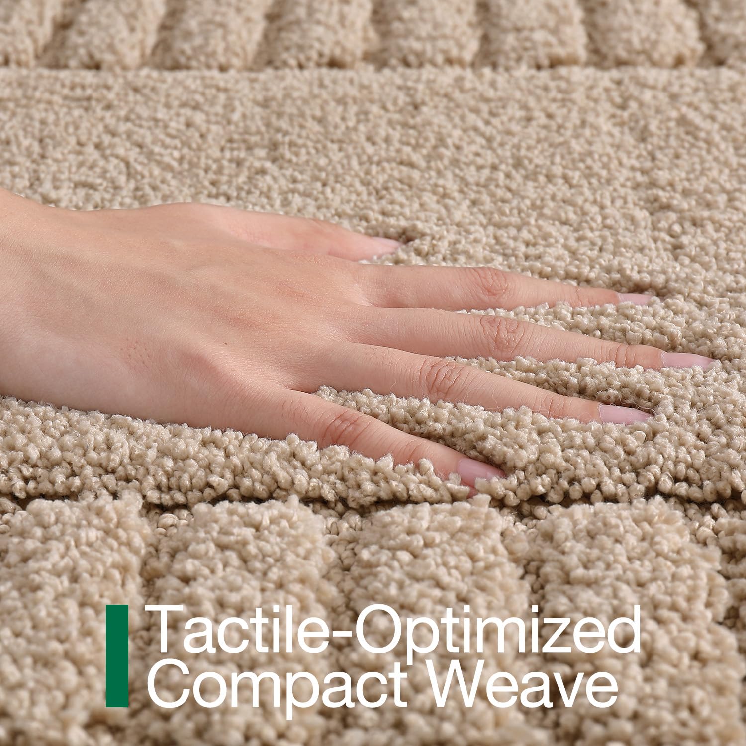 LUMI bath rug machine washable fibers retain softness after many washes