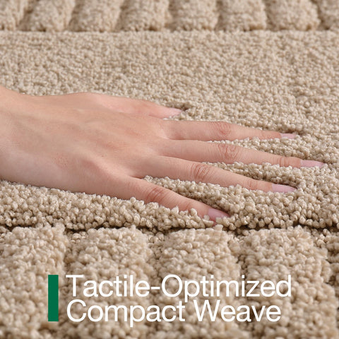 LUMI bath rug machine washable fibers retain softness after many washes