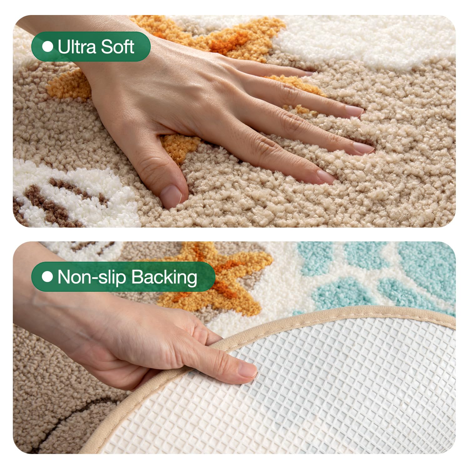 LUMI machine-washable rug ready for easy cleaning
