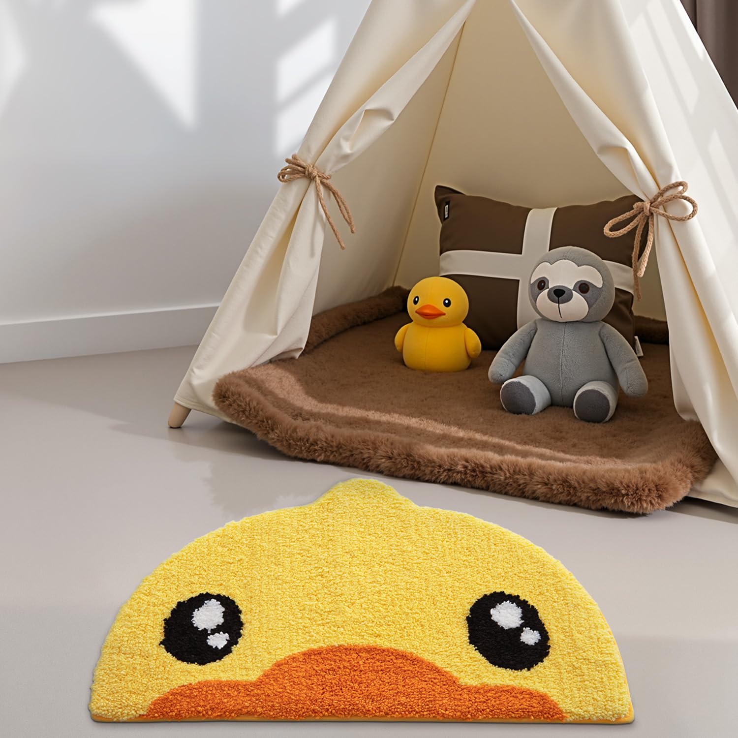LUMI Cute Rubber Duck bath rug colorful, family-friendly style