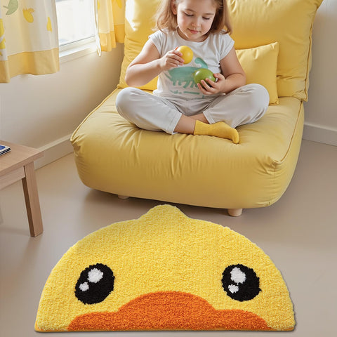 LUMI Cute Rubber Duck bath rug durable rubber backing for grip