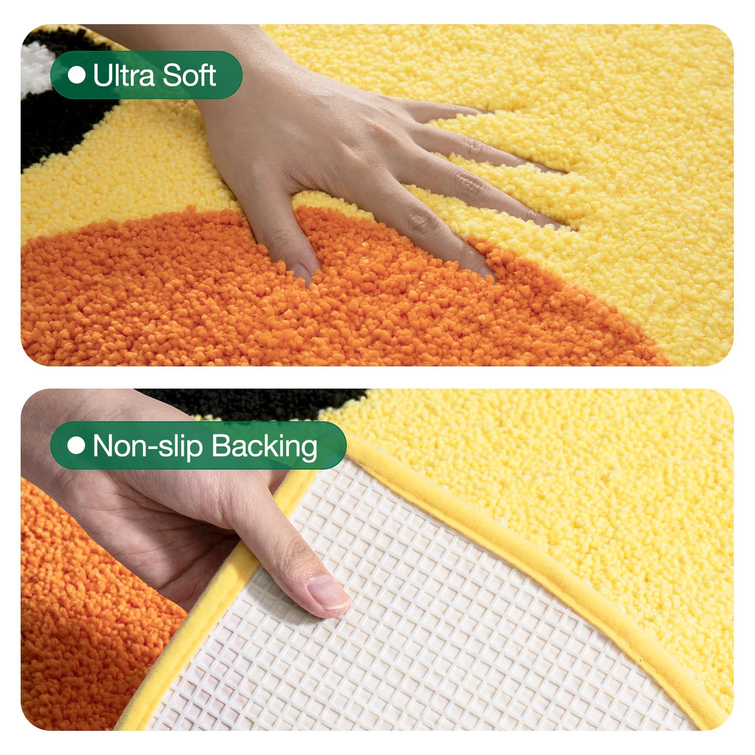 LUMI Cute Rubber Duck bath rug kid-friendly bath decor