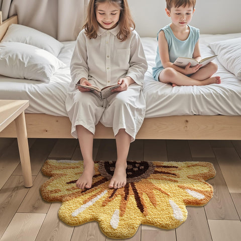 LUMI Floral Bath Mat placed by the door for quick step-in comfort.