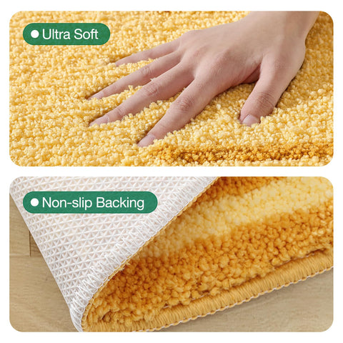LUMI Floral Bath Mat by kitchen sink protects floors from splashes.