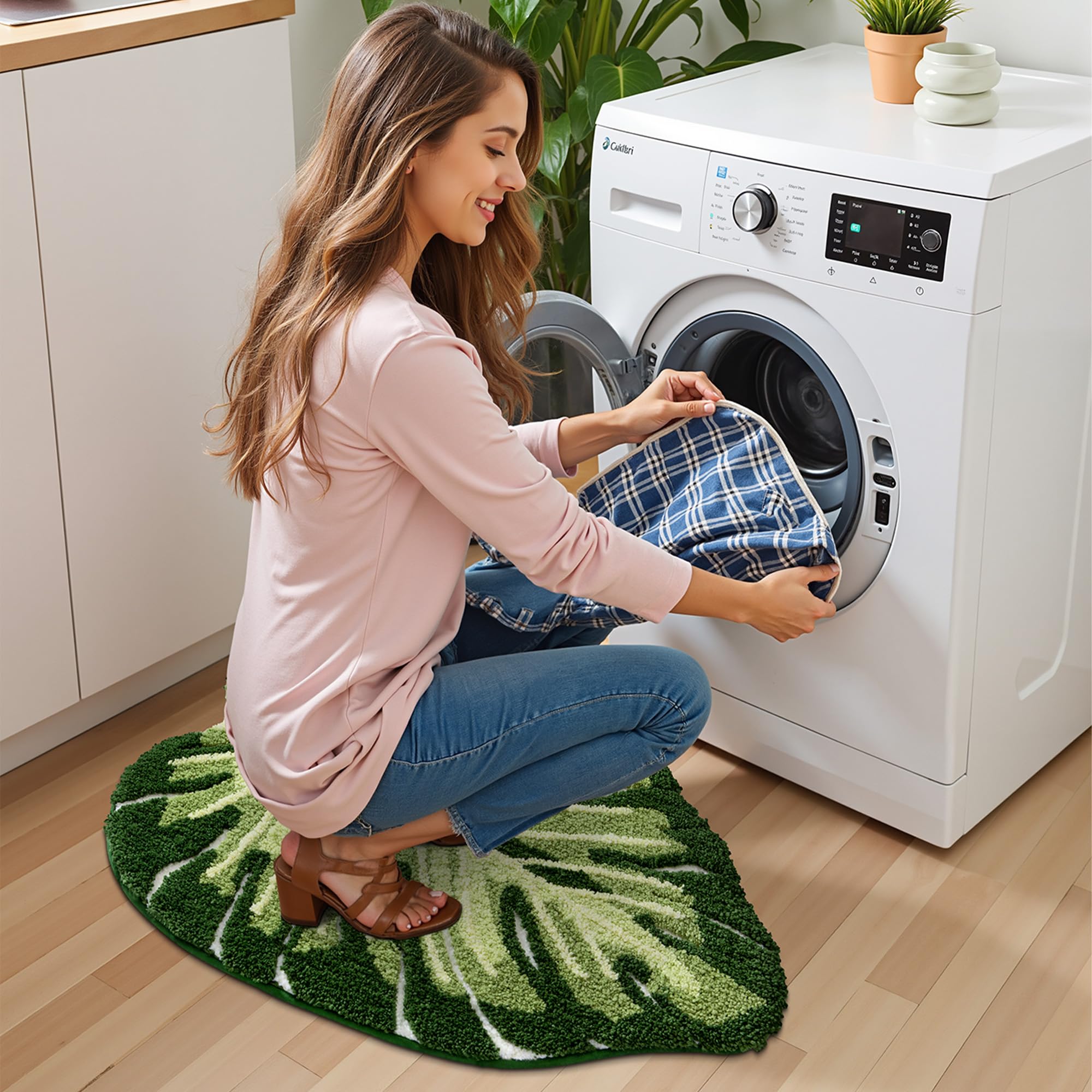 LUMI kids room rug brings playful leaf motif and softness.