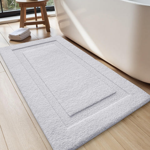 LUMI large ultra-soft bath rug with rubber backing for non-slip safety.