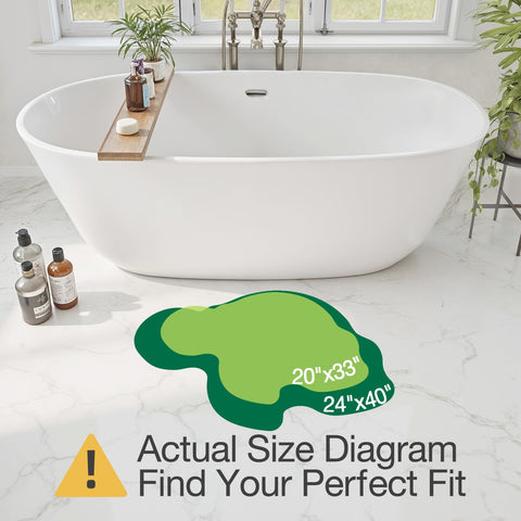 LUMI plush absorbent bath rug features a sea turtle motif for cozy feet.