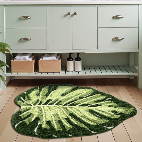 LUMI quick-dry non-slip rug keeps bathroom floors safe and dry.