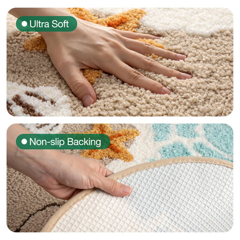 LUMI machine-washable rug simplifies cleaning while keeping color