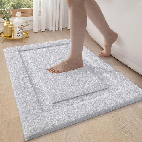 LUMI ultra-soft bath rug with non-slip backing for safer bathroom floors.