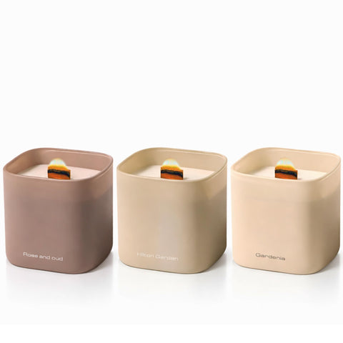 Lumi Brand Nature's Bloom Gardenia candle jar for calming ambiance
