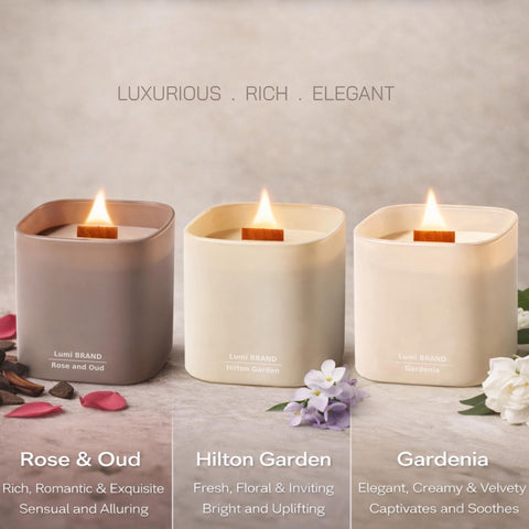 Lumi Brand Hilton Garden candle jar for cozy spaces