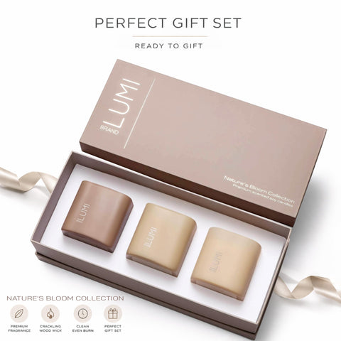 Lumi Brand Rose & Oud candle jar with warm, elegant fragrance