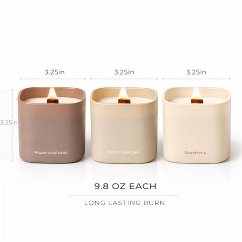 Lumi Brand Wood wick crackle enhances nighttime ambience