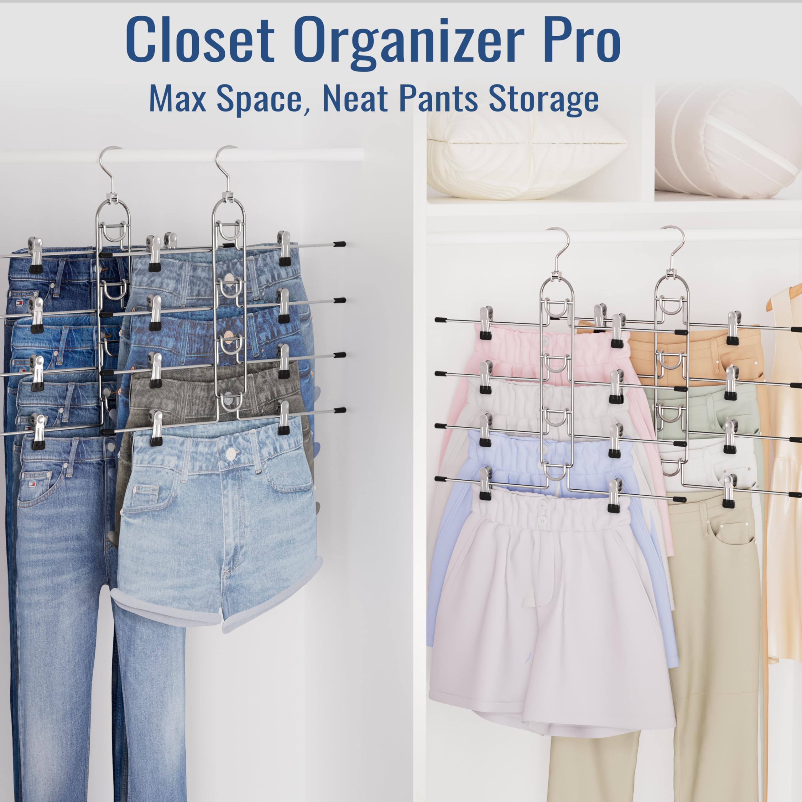 Lumigens space-saving design expands closet capacity dramatically.