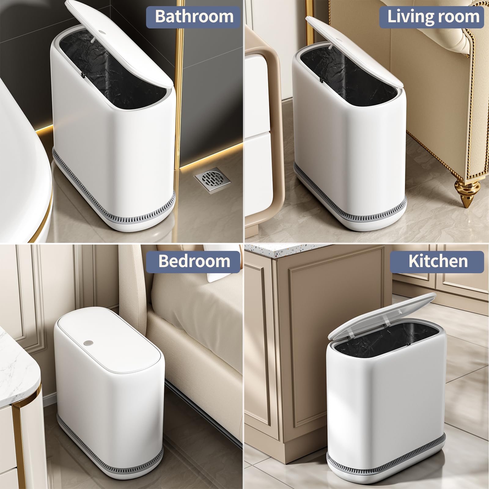 Lumihom lightweight trash bin supports quick daily cleanup.