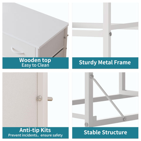 Lumtok 10-drawer dresser serves as a vertical storage solution for small spaces.