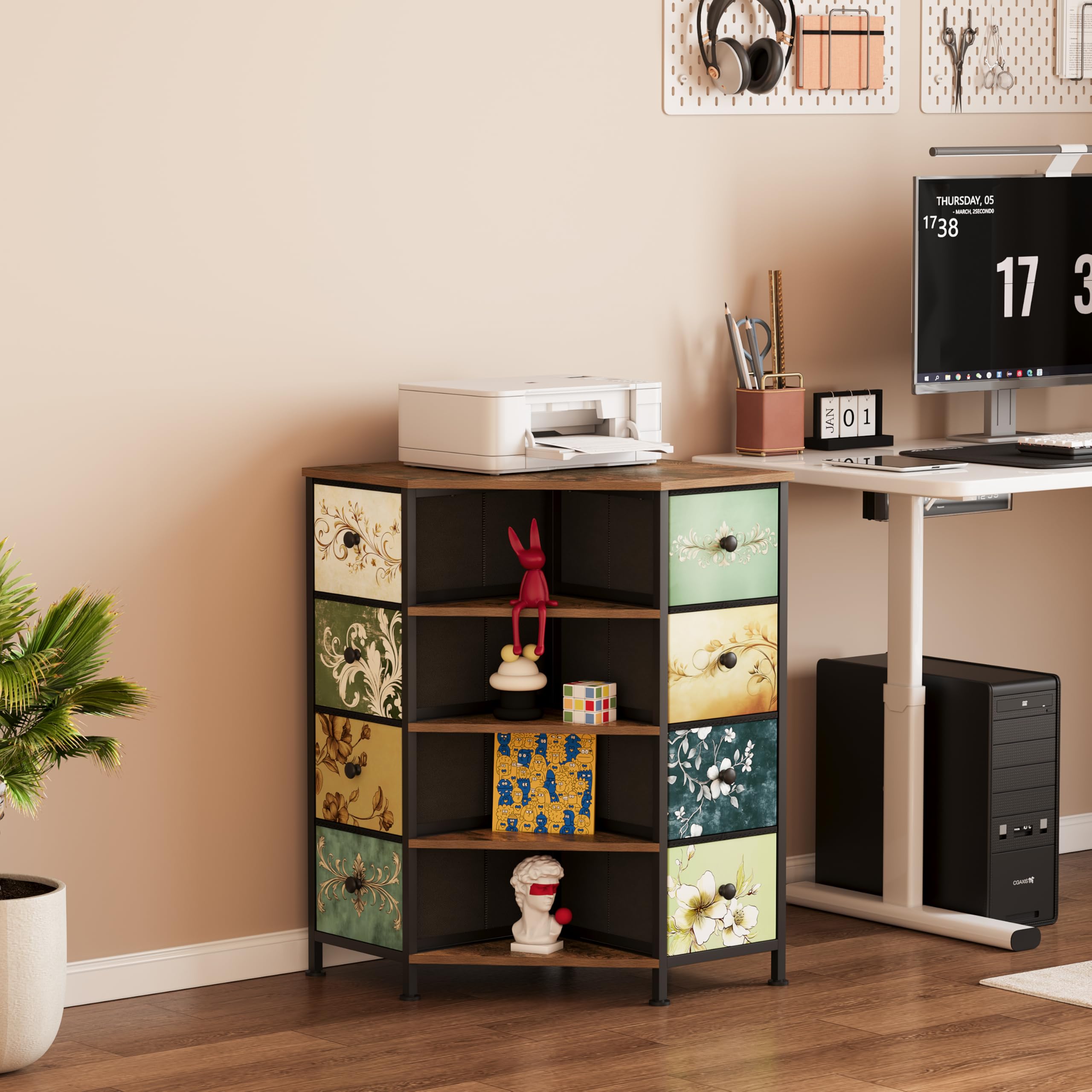 LUMTOK in entryway, offering practical storage that saves hallway space.