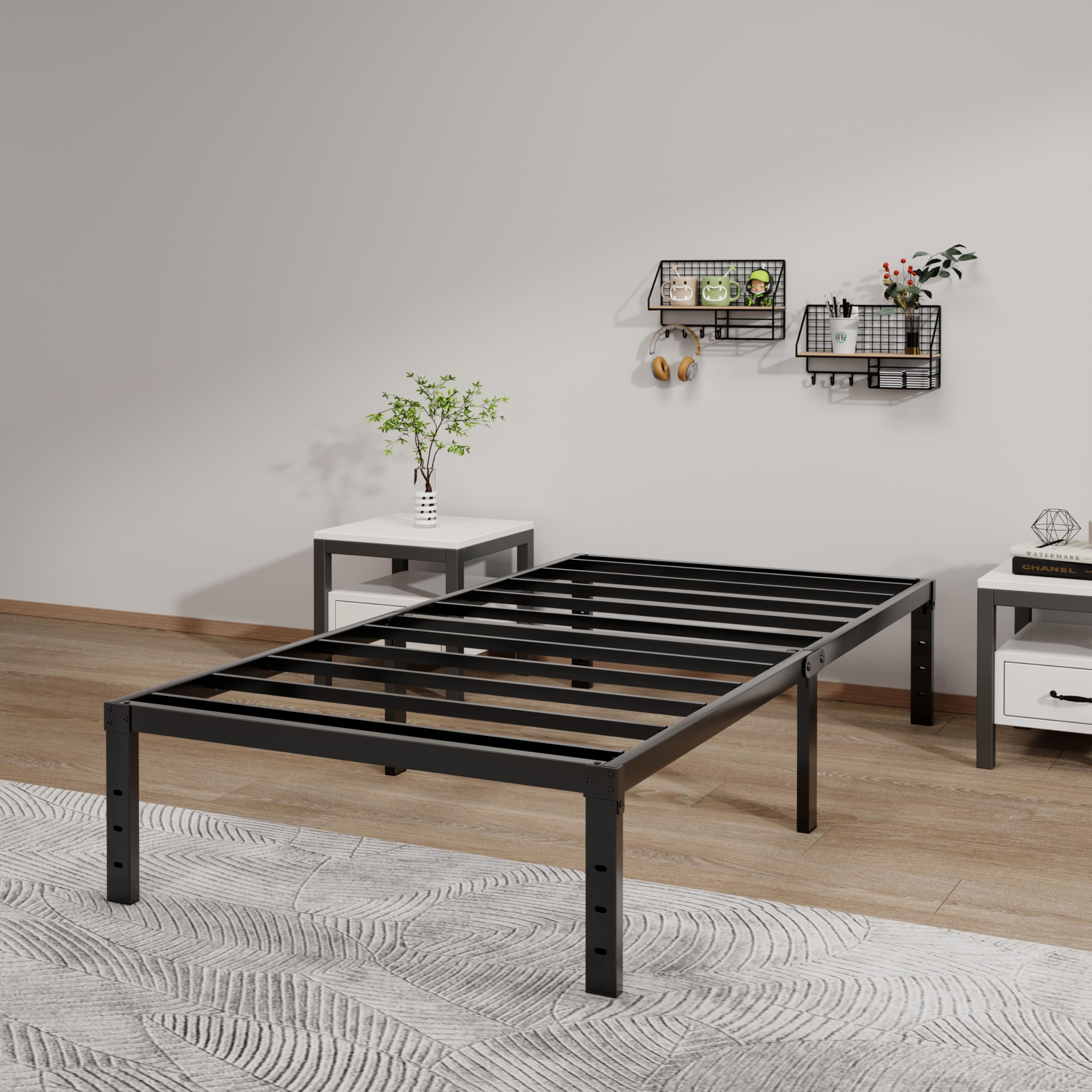 LUMUNANCE bed frame noise-free design reduces squeaks for a peaceful night