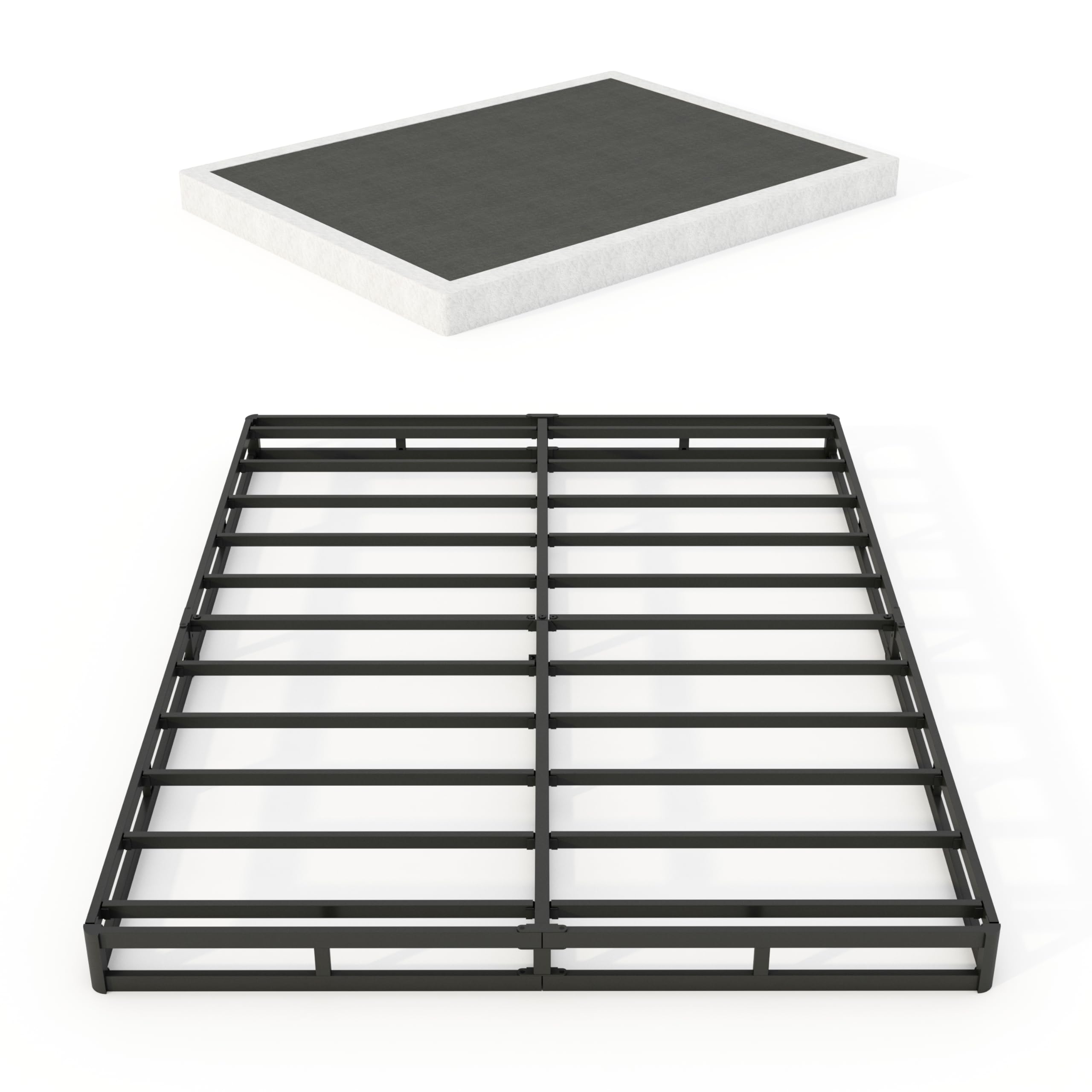 LUMUNANCE box spring queen bedroom setup—compact foundation that complements any room.