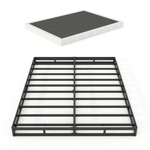 LUMUNANCE box spring queen bedroom setup—compact foundation that complements any room.