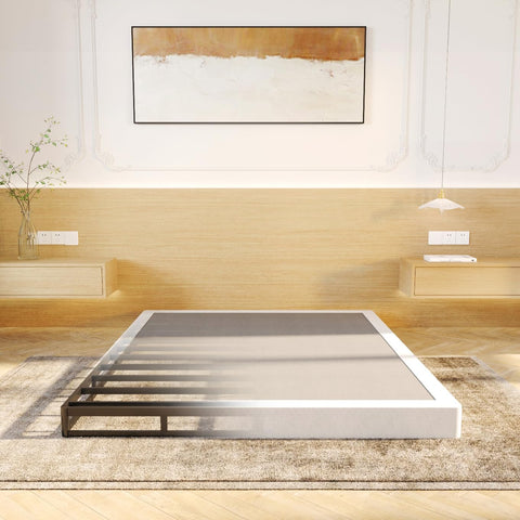 LUMUNANCE box spring queen fabric cover—removable, easy spot cleaning for a cleaner foundation.