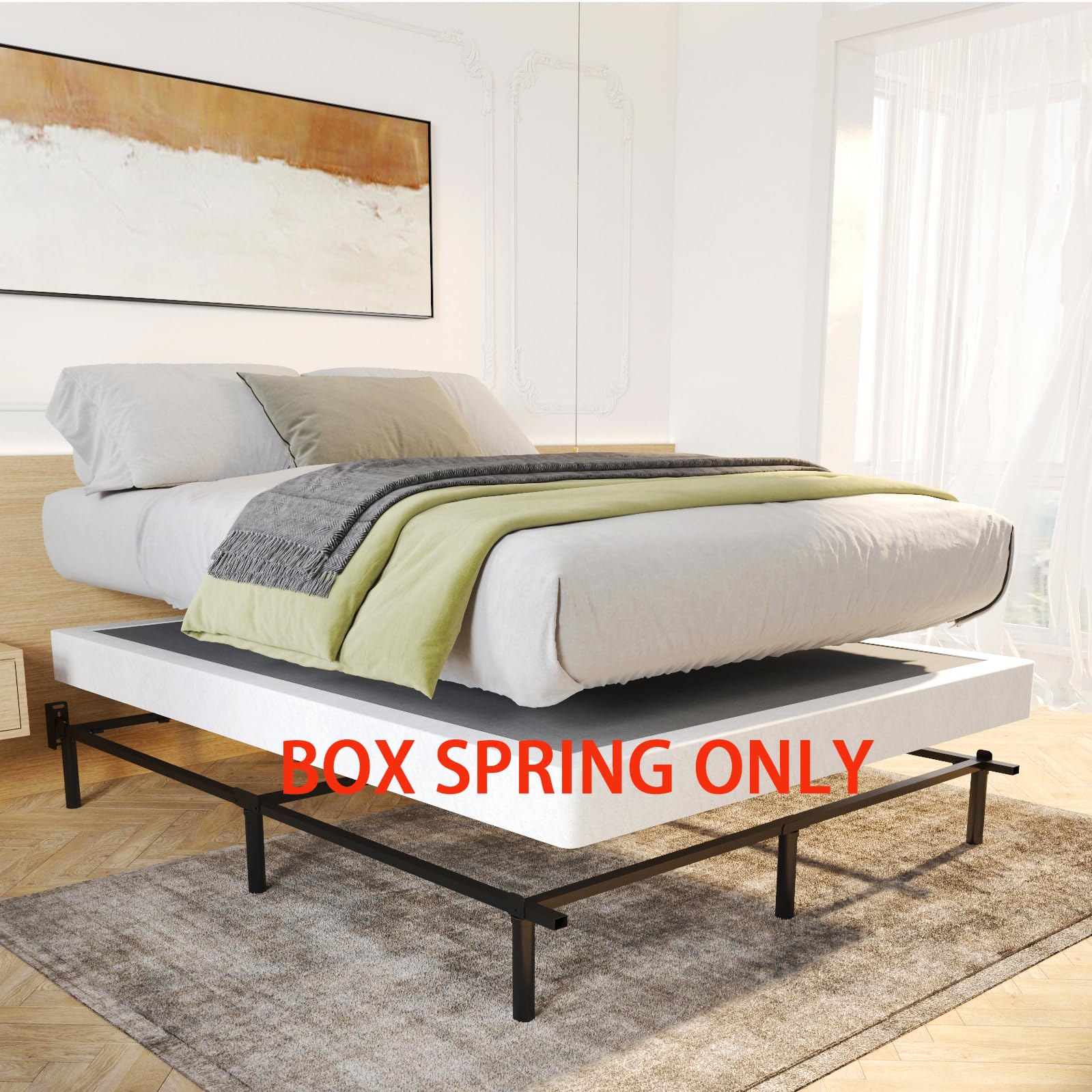 LUMUNANCE box spring queen stability design—reliable support for restful nights.
