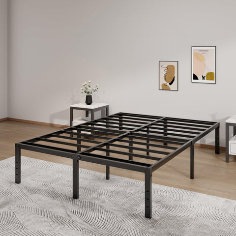 Lumunance full bed frame 16-inch durable construction supports heavy use