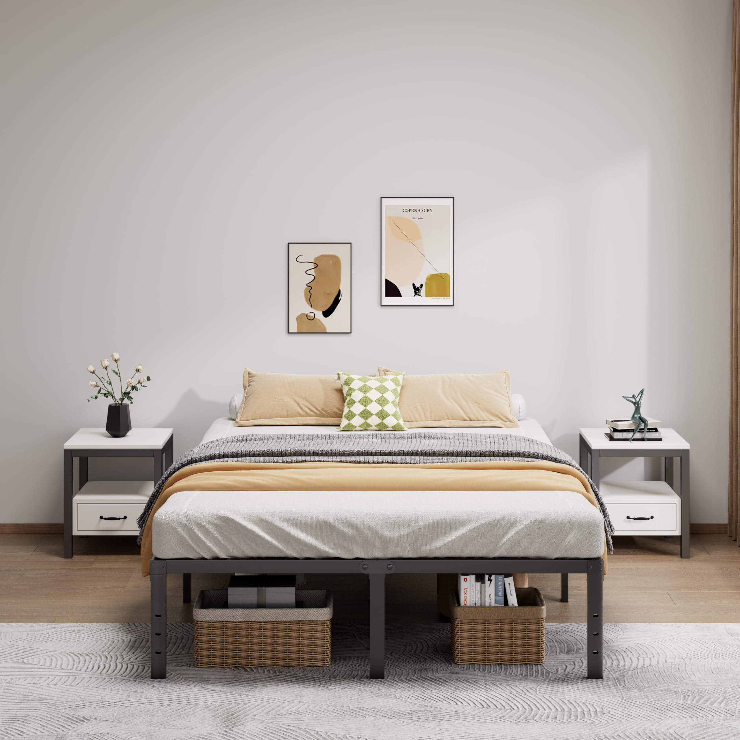 Lumunance full bed frame 16-inch noise-free design promises peaceful nights