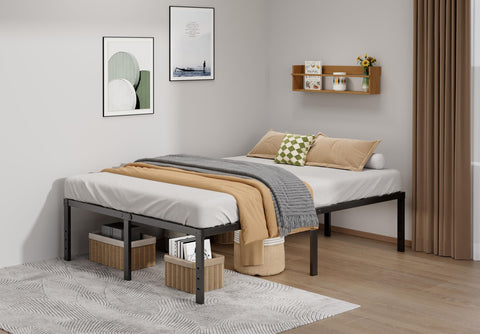LUMUNANCE full-size bed frame no box spring needed compatible with most mattresses