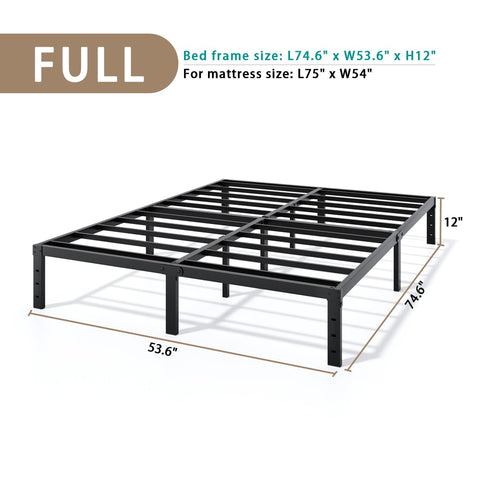LUMUNANCE metal bed frame full size reduces noise for a quieter night
