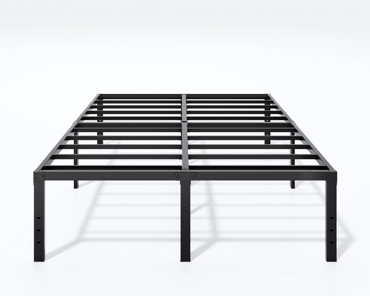 LUMUNANCE metal bed frame queen assembly shows quick setup and sturdy support for restful nights.