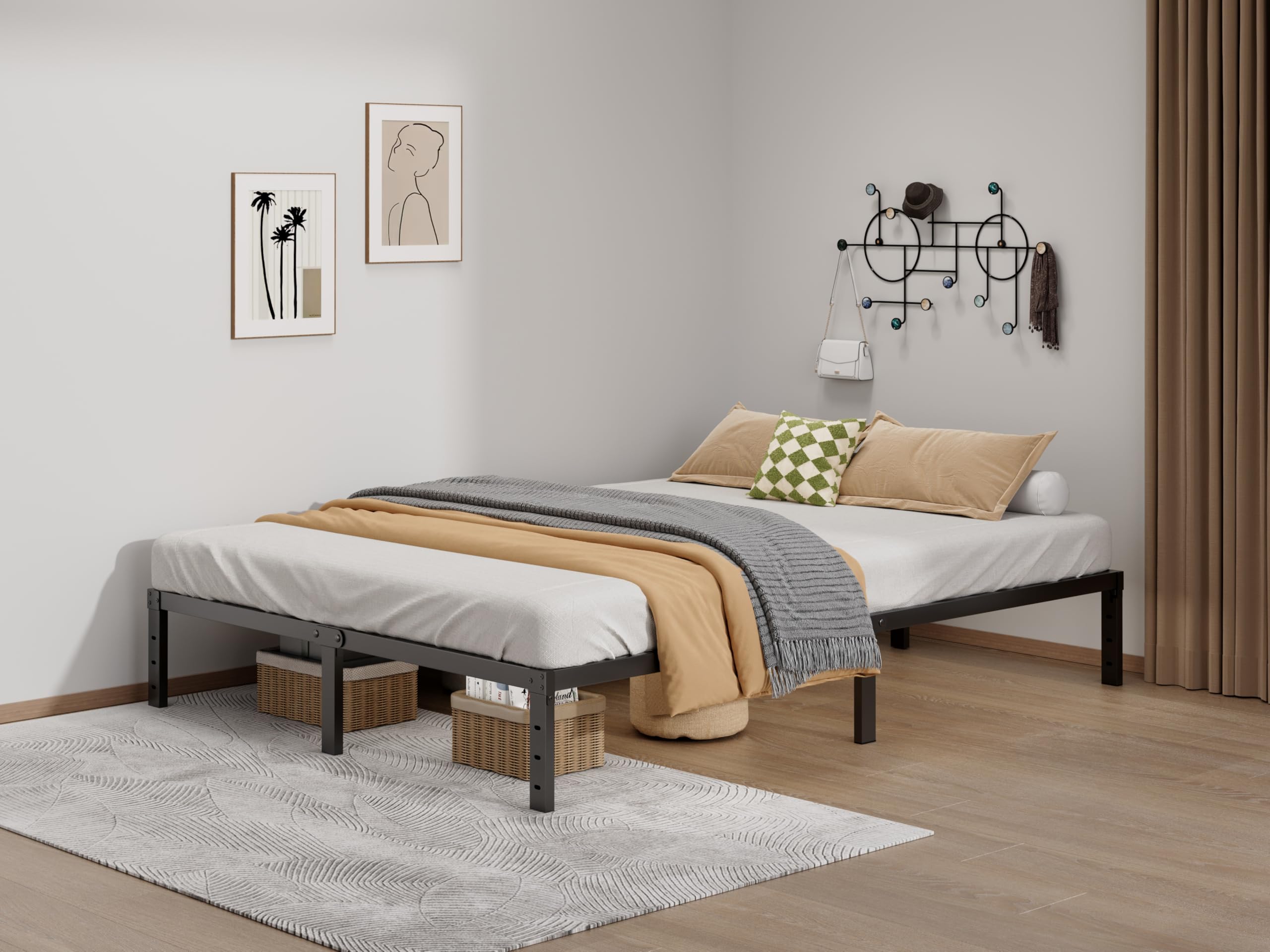 LUMUNANCE 12in no box spring image shows easy, versatile mattress support.