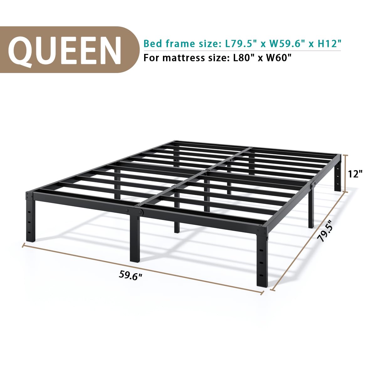 LUMUNANCE 12in underbed storage image highlights extra space for essentials.