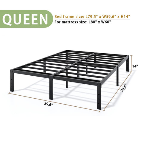 LUMUNANCE quiet steel bed frame reduces motion and noise for better sleep.