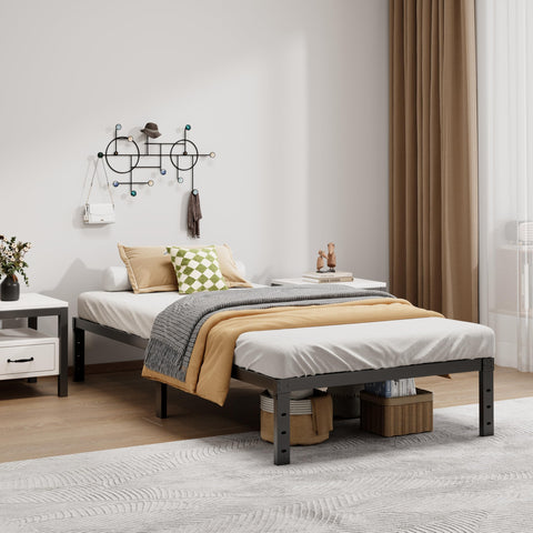 Lumunance Twin XL bed frame durable metal construction offers lasting strength for nightly use.