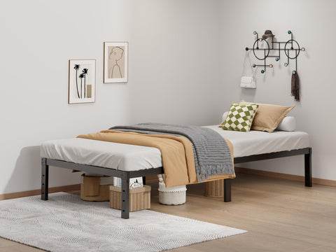 Lumunance Twin XL bed frame front view highlighting a sleek, minimalist design for modern rooms.