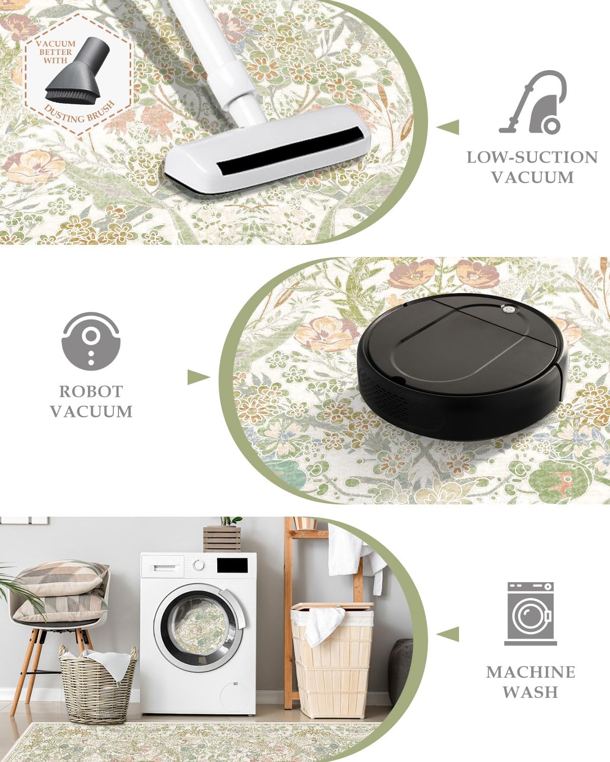 Lunasun dining room under-table setting shows versatile, easy-care style.