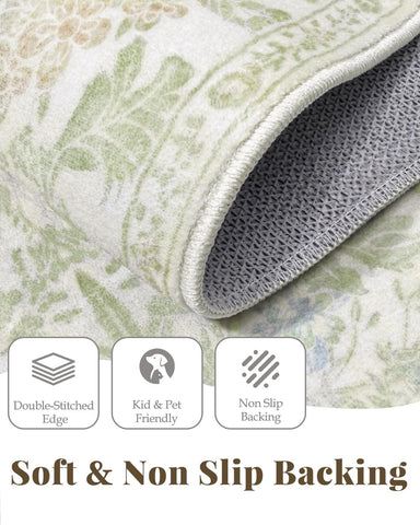 Lunasun low-pile rug slides easily under furniture for easy arrangement.
