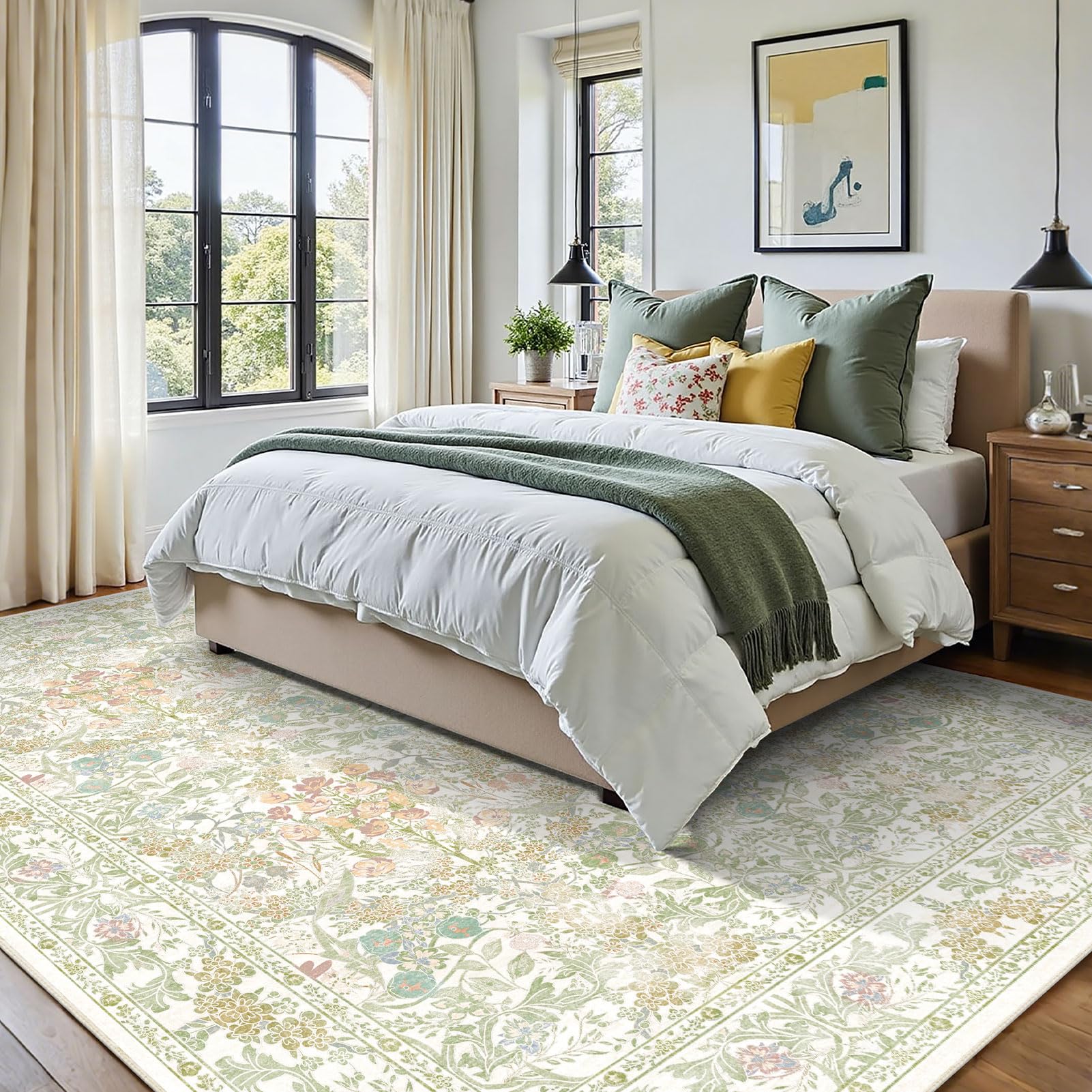 Lunasun soft faux wool pile close-up feels plush underfoot.
