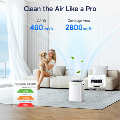 LUNINO PM2.5 sensor with color indicator for real-time air quality