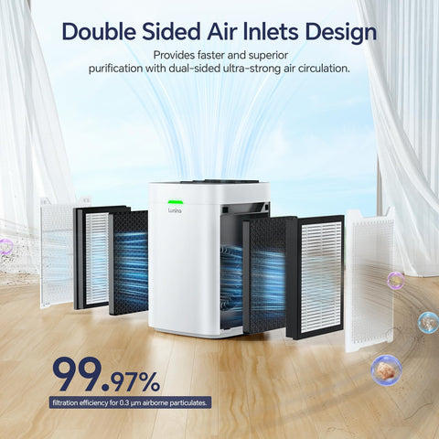 LUNINO washable pre-filter demonstrating easy monthly maintenance