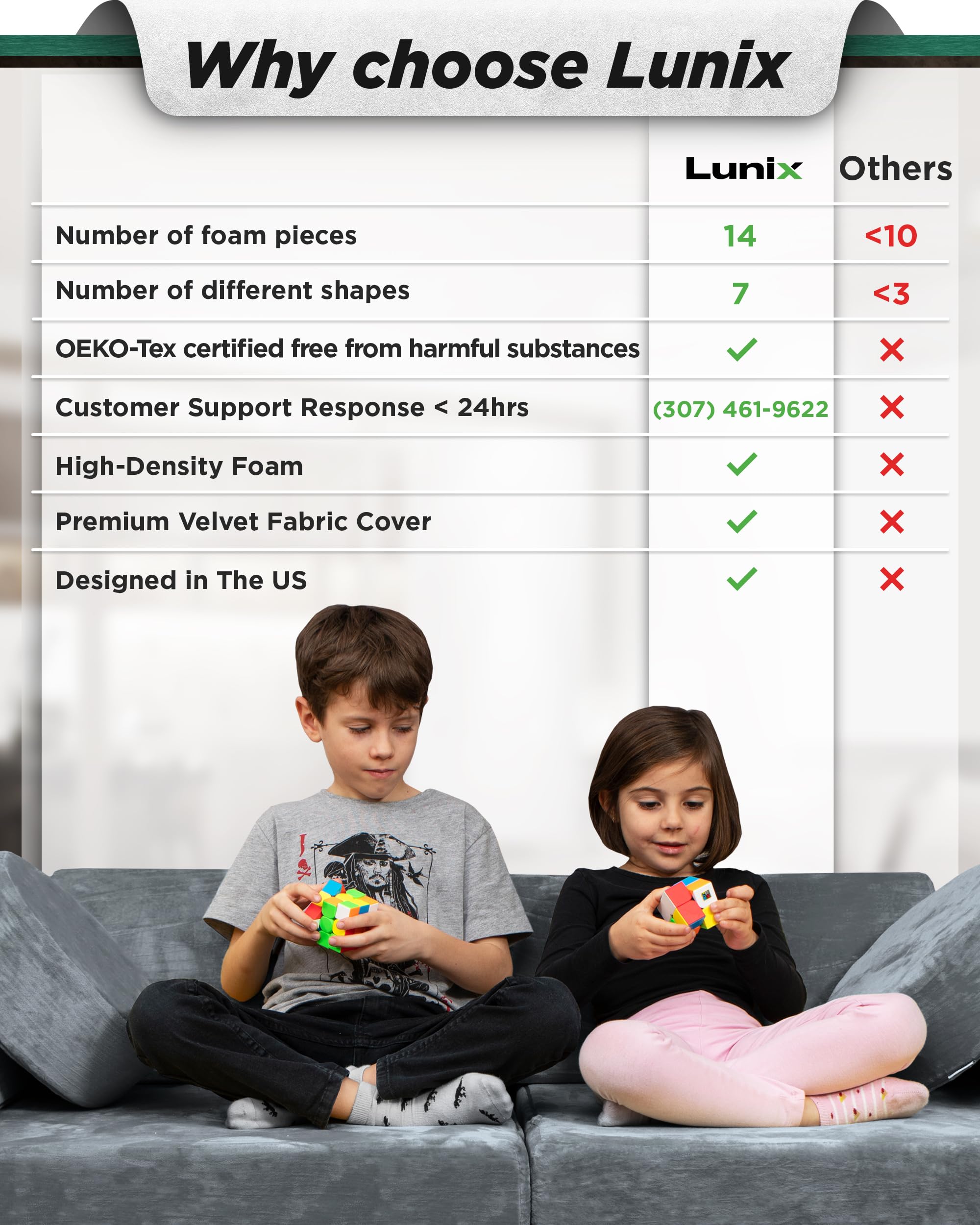 Lunix LX15 triangle pieces support creative structures and fort projects.