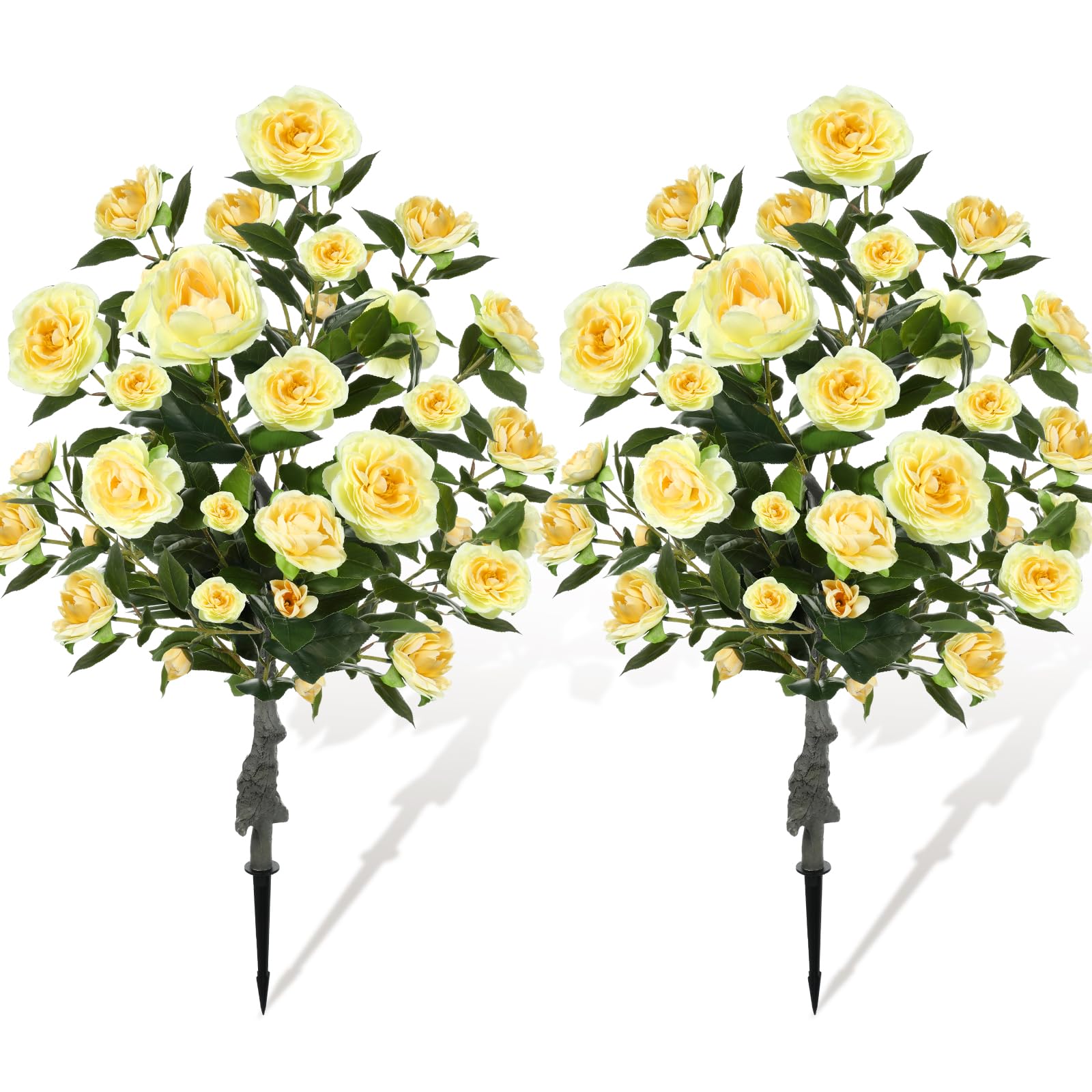 Lunmon camellia tree 36-inch yellow bloom on front door for curb appeal